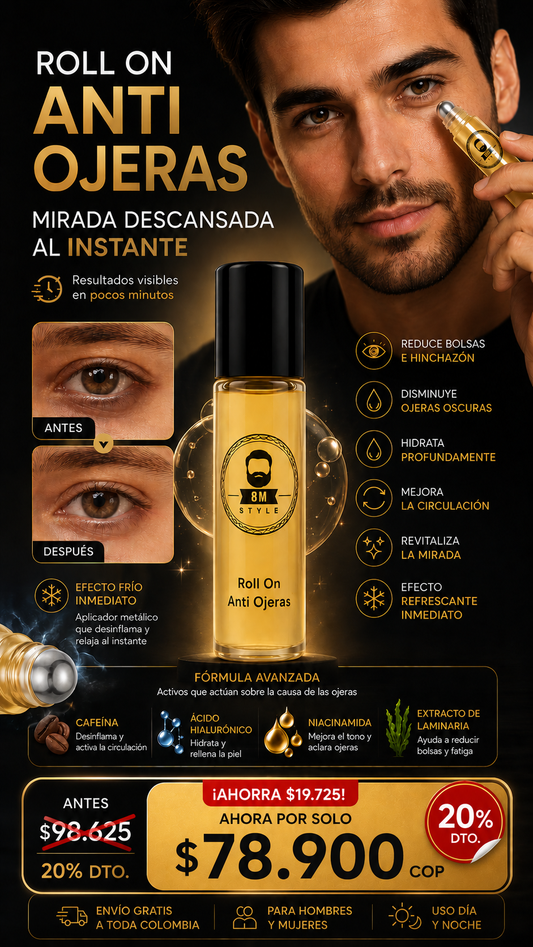 ROLL ON ANTI OJERAS 15ML EN CAJA + OBSEQ